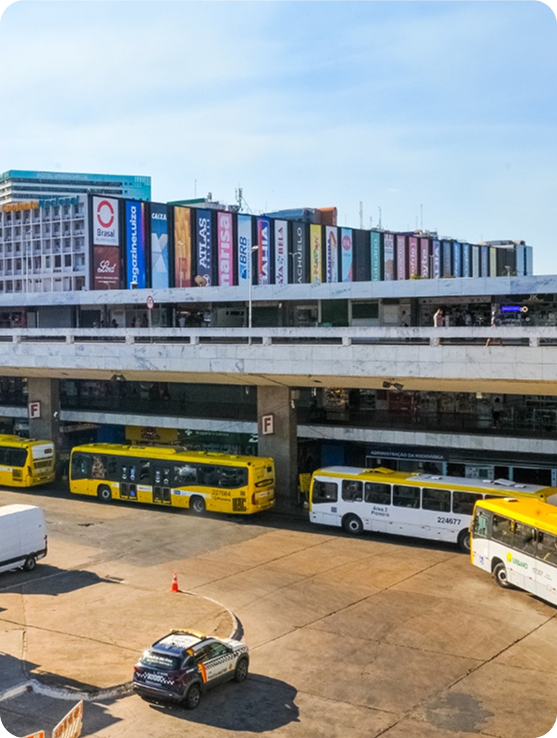 Foto aérea da rodoviária