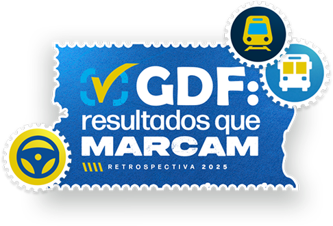 Logo marca GDF mais selos